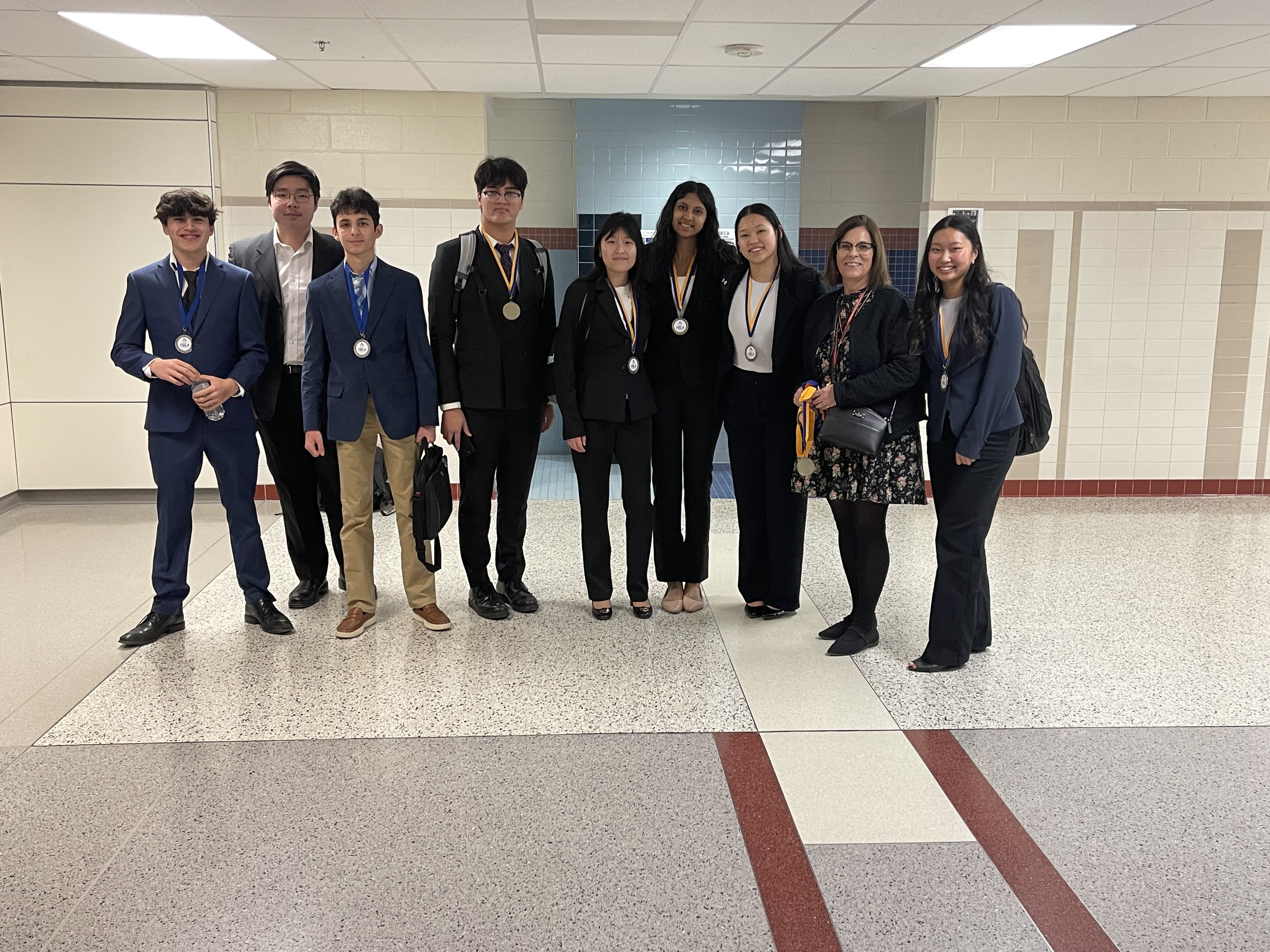 McLean DECA students with their medals