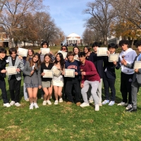 McLean Model UN Students Holding Their Awards